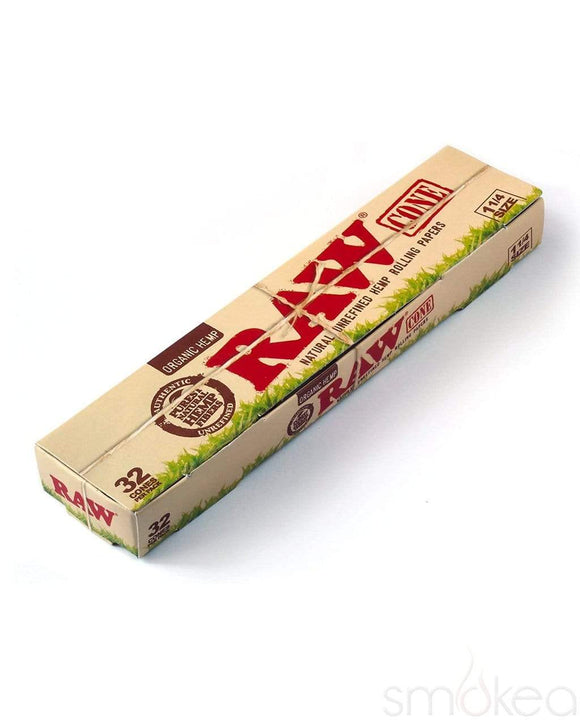 Raw Organic 1 1/4 Pre-Rolled Cones (32-Pack)