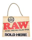 Raw "Sold Here" Wood Sign