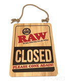 Raw Wood Open/Closed Sign