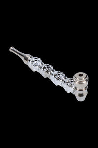 Metal Hand Pipe with Skull Stem