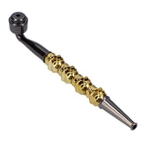 Metal 6.5 Inch Hand Pipe with Skull Stem