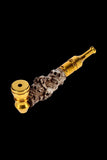 Colored Metal Hand Pipe with Skulls on Stem