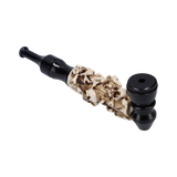 Colored Metal Hand Pipe with Skulls on Stem