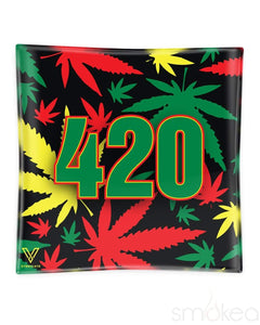 V Syndicate "420 Rasta" Glass Ashtray